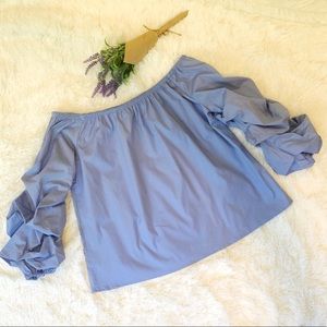 Forever 21 off the shoulder top with ruching